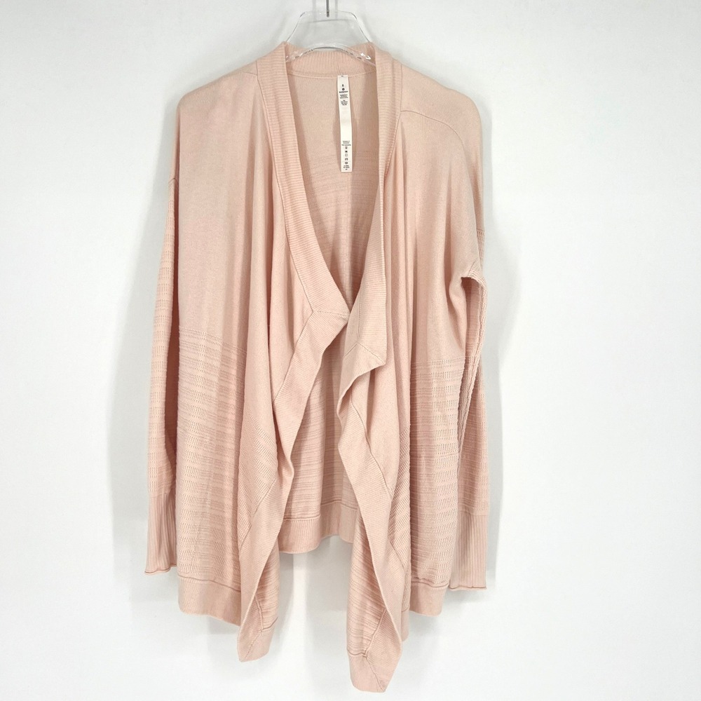 Lululemon Cardigan Womens 8 Pink Find Your Calm Wrap Knit Lightweight Athleisure
